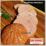 Aroma Bali frozen pork HAM HONEY half cut as steaks 1cm 3/8" (price/pack 5pcs 1kg)